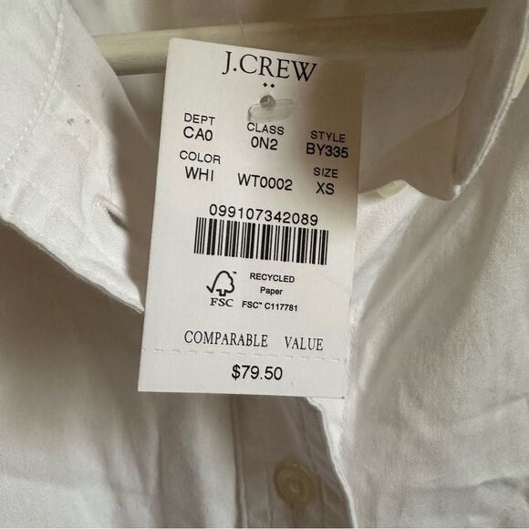 66/ j crew by335 puff-sleeve shirt in cotton poplin - Picture 4 of 5